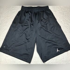 Jordan Men’s Black Athletic Basketball Shorts with White Jumpman